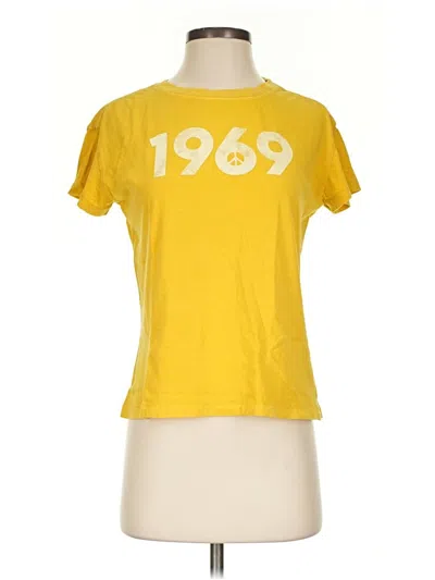 Pre-owned Gap Short Sleeve T-shirt In Yellow