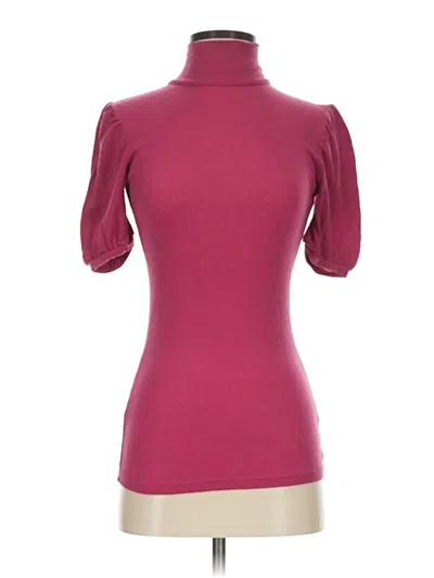 Pre-owned Gap Short Sleeve Turtleneck In Burgundy