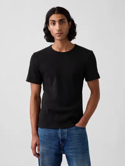 Gap Shrunken Rib T-shirt In Black