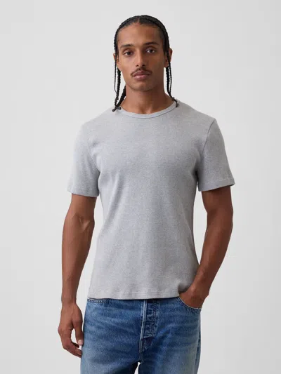 Gap Shrunken Rib T-shirt In Grey