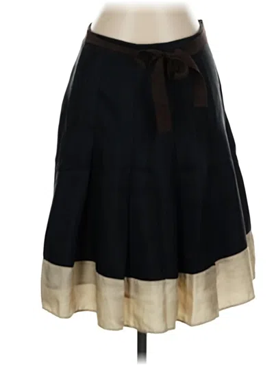 Pre-owned Gap Silk Skirt In Black