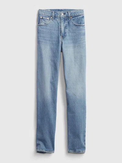 Gap Sky High Straight Leg Jeans In Blue