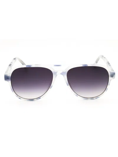 Gap Sleek Oval Unisex Sunglasses In White