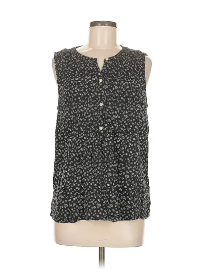 Pre-owned Gap Sleeveless Blouse In Black