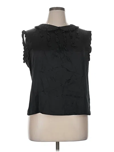 Pre-owned Gap Sleeveless Blouse In Black