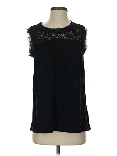 Pre-owned Gap Sleeveless Blouse In Black