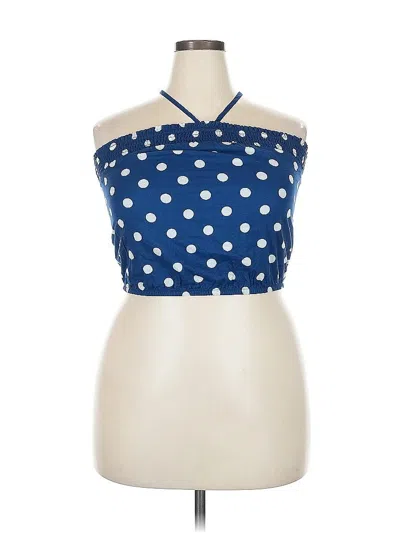Pre-owned Gap Sleeveless Blouse In Blue