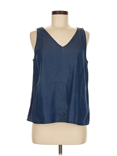 Pre-owned Gap Sleeveless Blouse In Blue