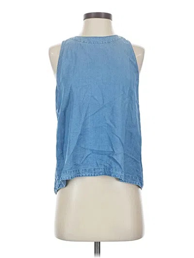 Pre-owned Gap Sleeveless Blouse In Blue
