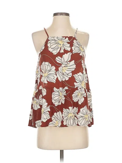 Pre-owned Gap Sleeveless Blouse In Burgundy