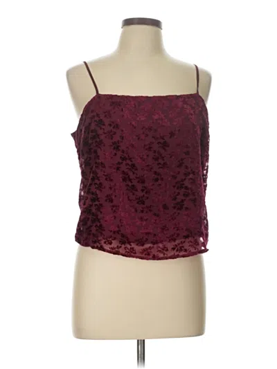 Pre-owned Gap Sleeveless Blouse In Burgundy