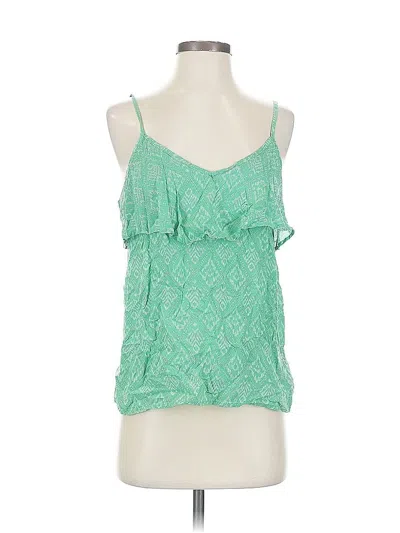 Pre-owned Gap Sleeveless Blouse In Green