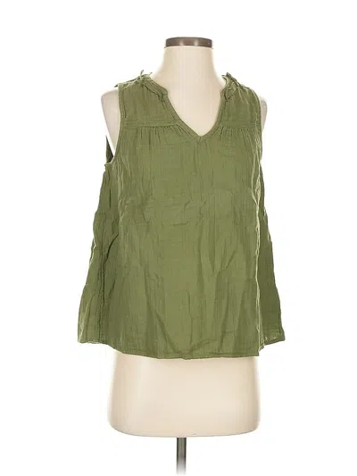 Pre-owned Gap Sleeveless Blouse In Green