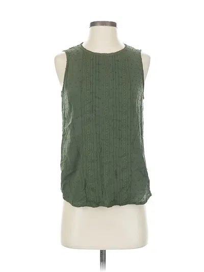 Pre-owned Gap Sleeveless Blouse In Green