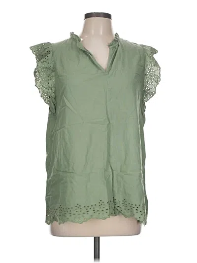 Pre-owned Gap Sleeveless Blouse In Green