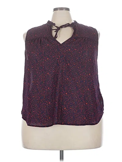 Pre-owned Gap Sleeveless Blouse In Purple