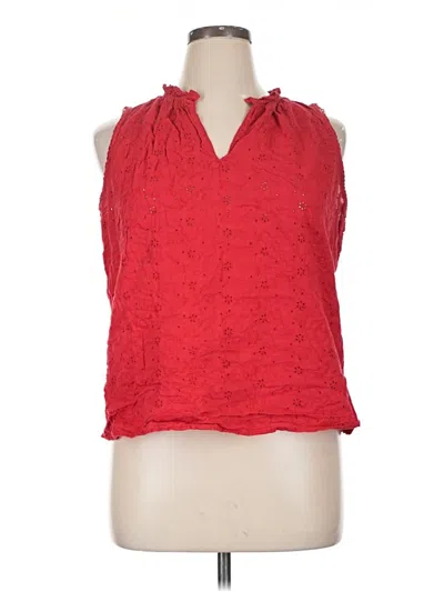 Pre-owned Gap Sleeveless Blouse In Red
