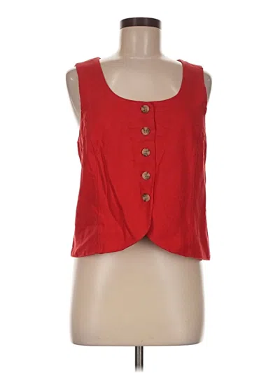Pre-owned Gap Sleeveless Blouse In Red