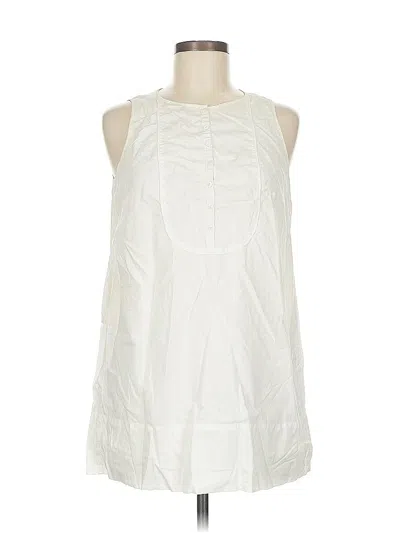Pre-owned Gap Sleeveless Blouse In White