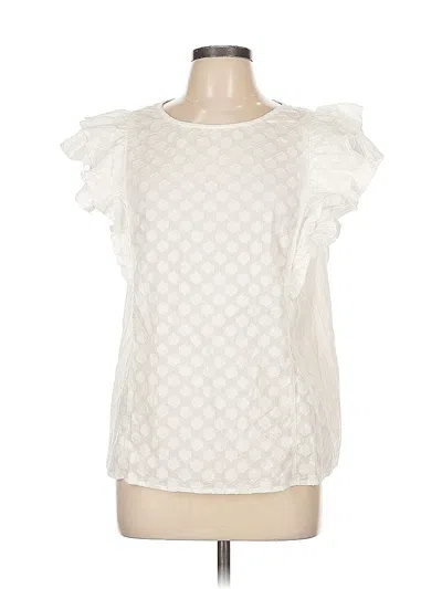 Pre-owned Gap Sleeveless Blouse In White