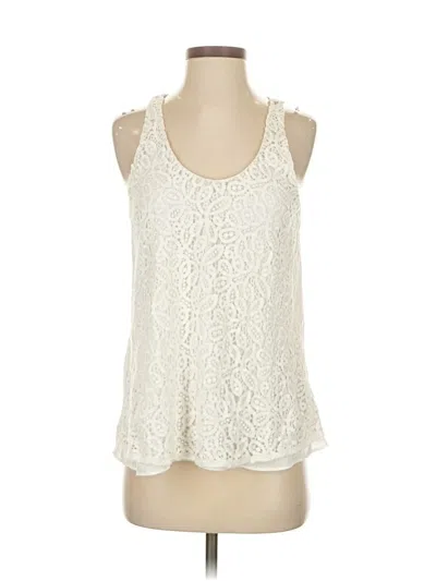 Pre-owned Gap Sleeveless Blouse In White