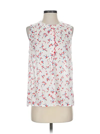 Pre-owned Gap Sleeveless Blouse In White