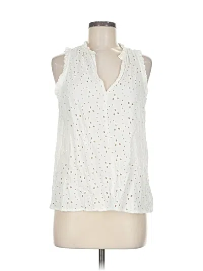 Pre-owned Gap Sleeveless Blouse In White