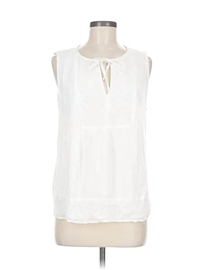 Pre-owned Gap Sleeveless Blouse In White