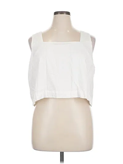 Pre-owned Gap Sleeveless Blouse In White