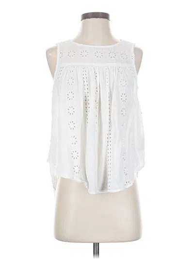 Pre-owned Gap Sleeveless Blouse In White