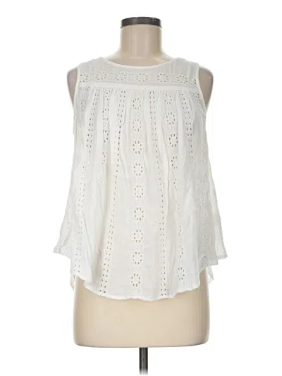 Pre-owned Gap Sleeveless Blouse In White