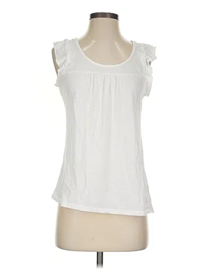Pre-owned Gap Sleeveless Blouse In White