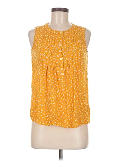 Pre-owned Gap Sleeveless Blouse In Yellow
