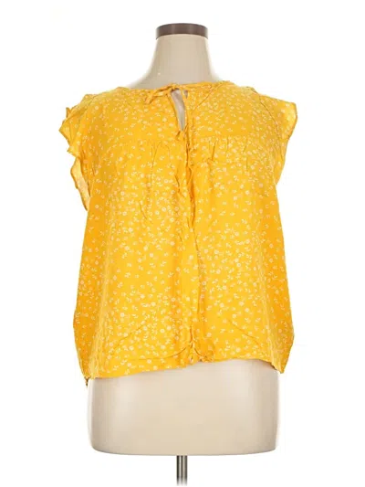 Pre-owned Gap Sleeveless Blouse In Yellow