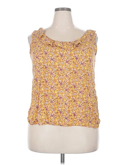 Pre-owned Gap Sleeveless Blouse In Yellow