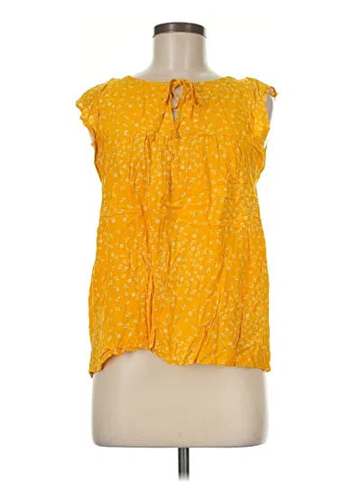 Pre-owned Gap Sleeveless Blouse In Yellow