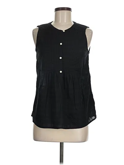 Pre-owned Gap Sleeveless Button Down Shirt In Black
