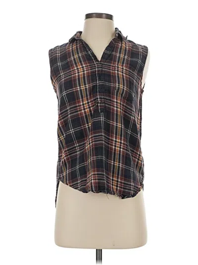 Pre-owned Gap Sleeveless Button Down Shirt In Black