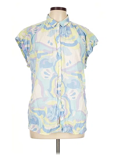 Pre-owned Gap Sleeveless Button Down Shirt In Blue