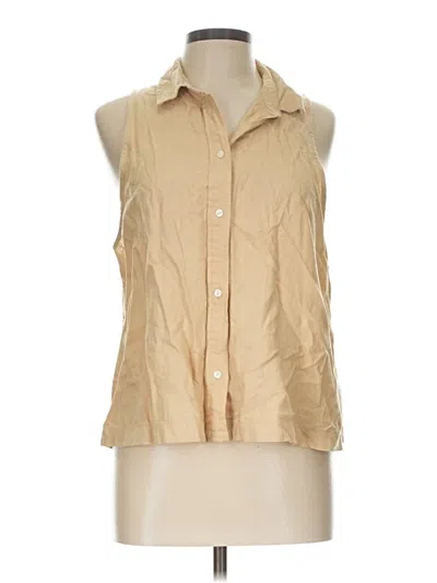 Pre-owned Gap Sleeveless Button Down Shirt In Tan
