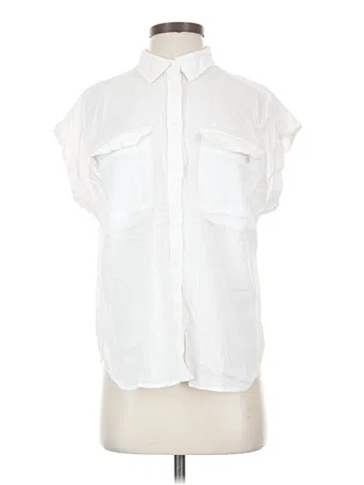 Pre-owned Gap Sleeveless Button Down Shirt In White