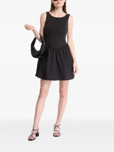 Gap Sleeveless Gathered Mini Dress In Black