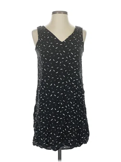 Pre-owned Gap Sleeveless Top Black Print Pattern V Neck Tops