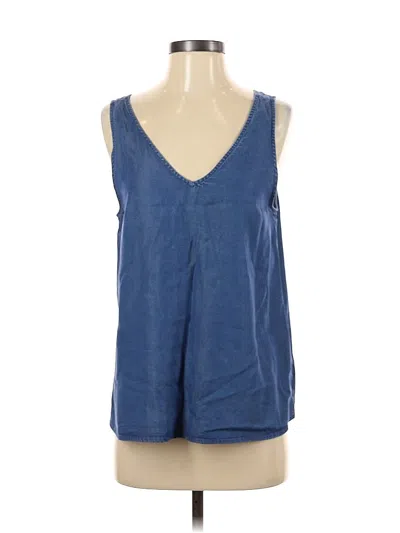 Pre-owned Gap Sleeveless Top Blue V Neck Tops