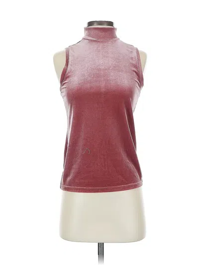 Pre-owned Gap Sleeveless Top Burgundy High Neck Tops