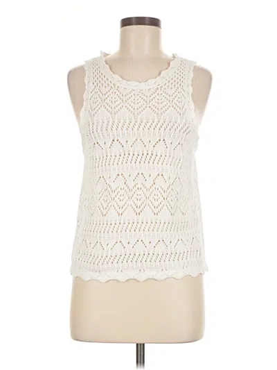 Pre-owned Gap Sleeveless Top Ivory Halter Neckline Tops In White