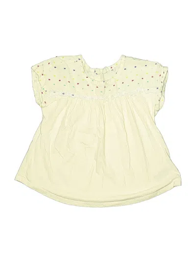Pre-owned Gap Kids' Sleeveless Top Ivory Ruffles Neckline Tops In White