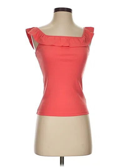 Gap Sleeveless Top Red Strapless Neckline Tops