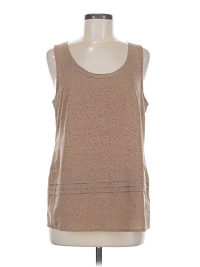 Pre-owned Gap Sleeveless Top Tan Scoop Neck Tops In Brown