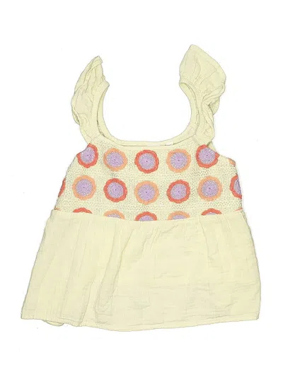 Pre-owned Gap Kids' Sleeveless Top Yellow Square Neckline Tops